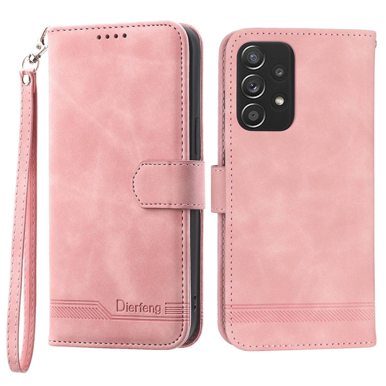 DIERFENG DF-03 PU Leather Wallet Phone Case for Samsung Galaxy A52 4G 5G A52s 5G Flip Stand Lines Imprinted Phone Cover DIERFENG DF-03 PU Leather Wallet Phone Case for Samsung Galaxy A52 4G 5G A52s 5G Flip Stand Lines Imprinted Phone Cover